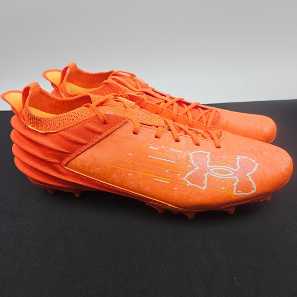 Under Armour Blur 2 MC Suede Orange Football Cleats Men's Size 15 3027978-800